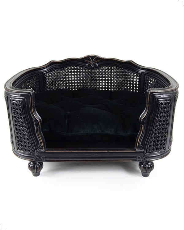 Arthur chêne et rotin noir - Canapé de luxe pour chat