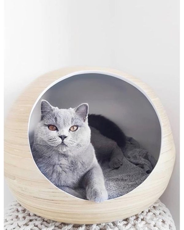 DANDY BALL - Bambou - Niche design pour chat