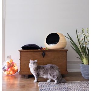 DANDY BALL - Bambou - Niche design pour chat