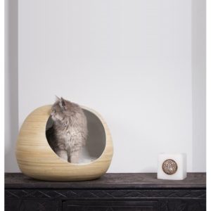 DANDY BALL - Bambou - Niche design pour chat