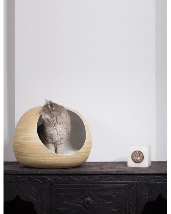 DANDY BALL - Bambou - Niche design pour chat