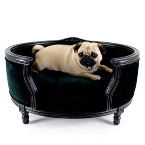 Canapé haut de gamme pour chiens, tissu en velours, modèle George de chez Lord Lou