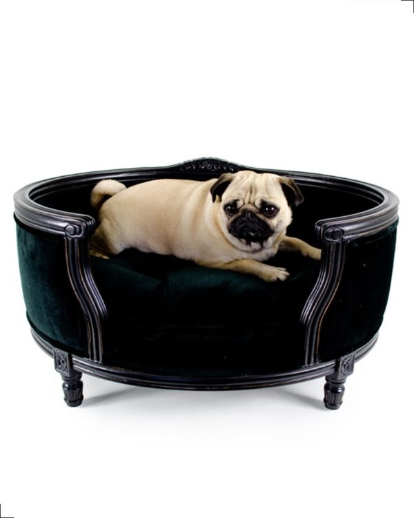 Canapé haut de gamme pour chiens, tissu en velours, modèle George de chez Lord Lou