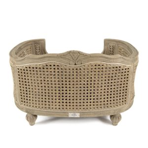 Arthur chêne et rotin brut - Canapé de luxe pour chien