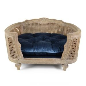 Arthur chêne et rotin brut - Canapé de luxe pour chien