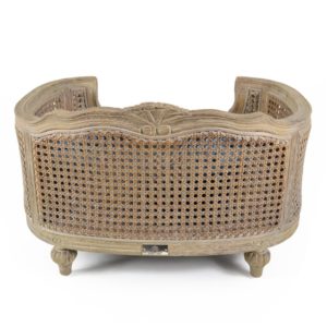 Arthur chêne et rotin brut - Canapé de luxe pour chien