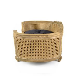 Arthur chêne et rotin brut - Canapé de luxe pour chien