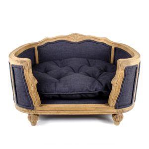 Canapé de luxe pour chien de la collection Lord Lou, modèle Arthur de couleur anthracite.