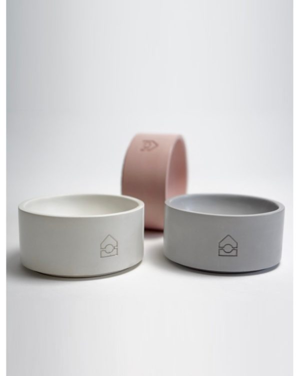 VUKU - Béton et chêne - Gamelle design pour chiens