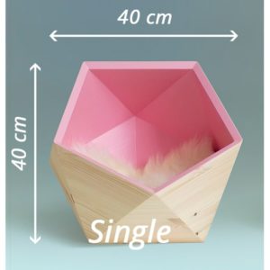 GEOBED - Bois de bouleau - Niche design pour chat