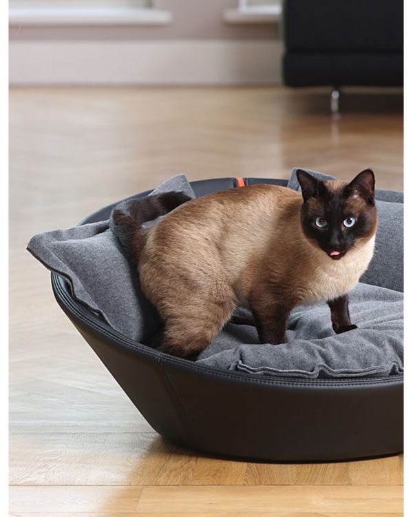 MILA - Panier design en cuir pour chat