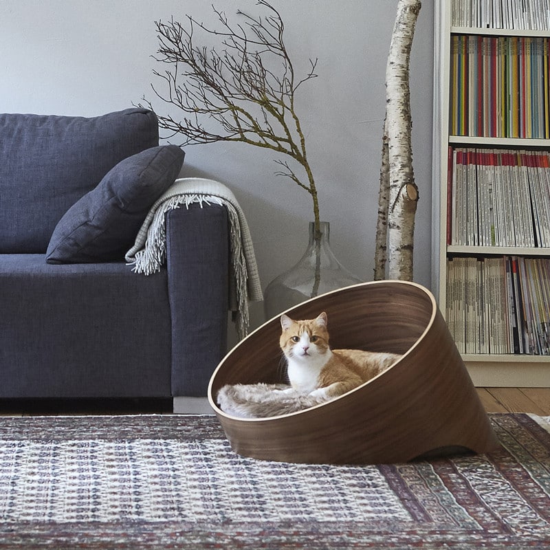 Meuble lit pour chat - COVO Chêne Clair