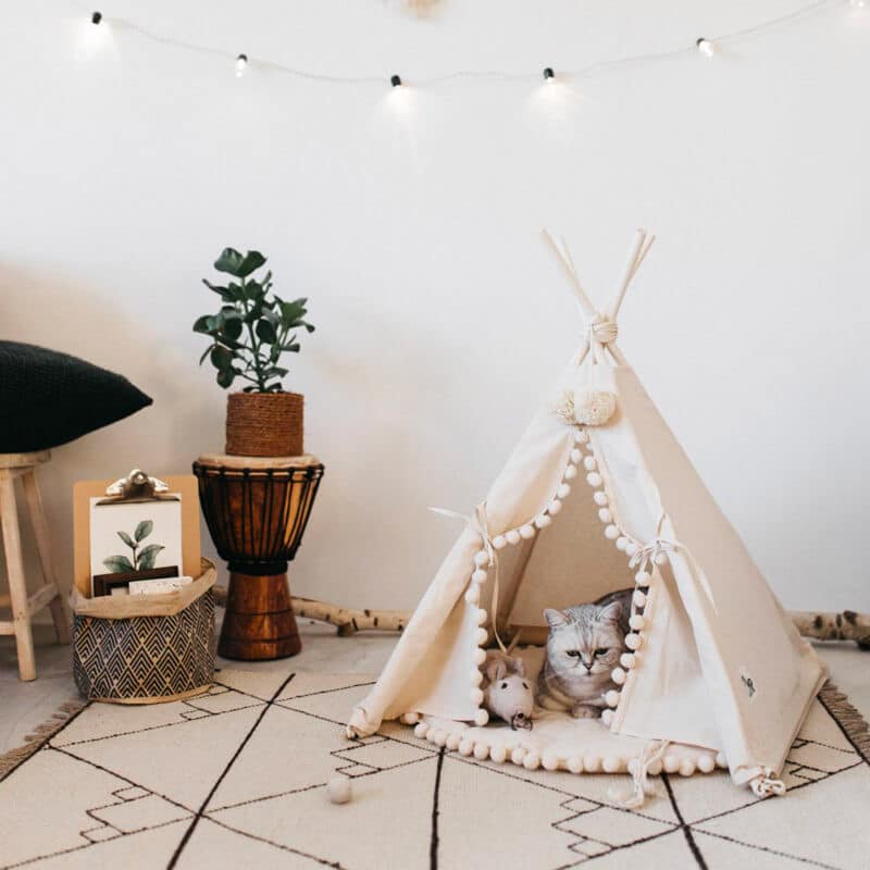 Tipi design pour chat fait main
