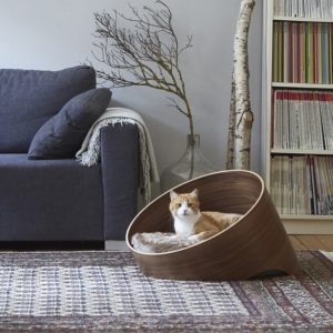 Meuble lit pour chat - COVO Chêne Clair
