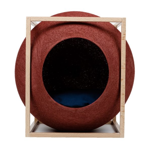 cube meyou panier design pour chat argile