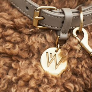 collier laisse william walker tresse a la main twisted cuir de vache