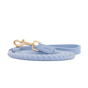 collier laisse william walker tresse a la main twisted cuir de vache