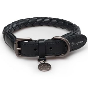 ferdinando collier laisse tressée design en cuir