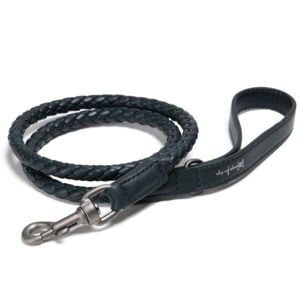 ferdinando collier laisse tressée design en cuir