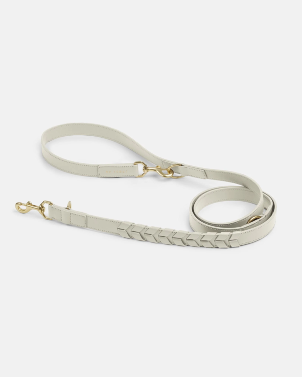 Laisse ajustable by scout mela capista chien design cuir vegan